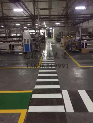 西安工廠車(chē)間地標(biāo)劃線案例，工廠車(chē)間劃線用什么漆？