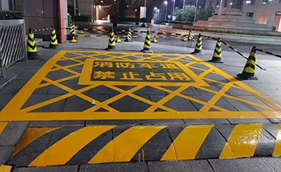 合肥地面畫消防通道劃線多少錢？飛揚市政價格合理